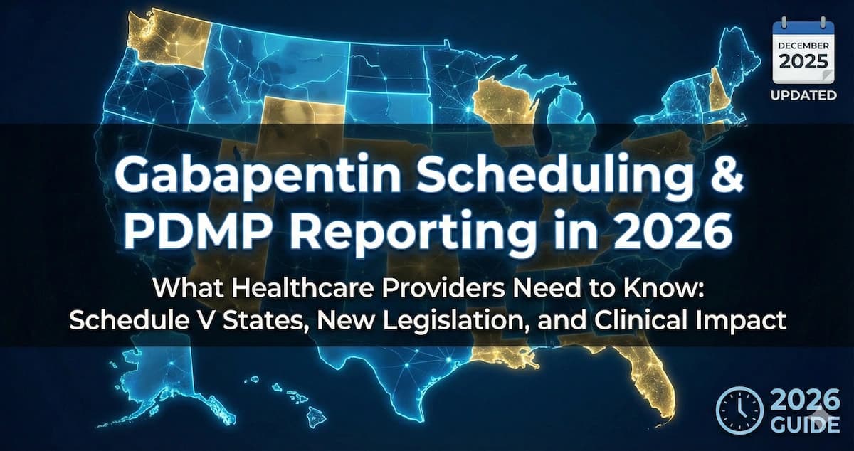 Gabapentin Scheduling & PDMP Reporting 2026: What Healthcare Providers Need to Know