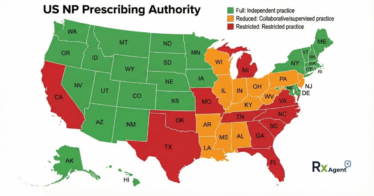 Nurse Practitioner Prescriptive Authority by State (2026 Guide): Controlled Substance Laws